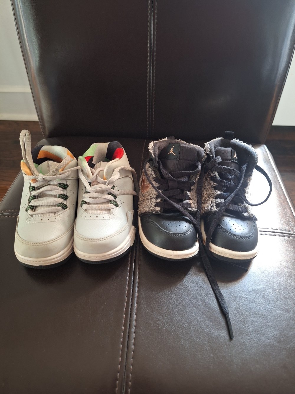 Jordan Kids' Black/Gray High-Top Sneakers